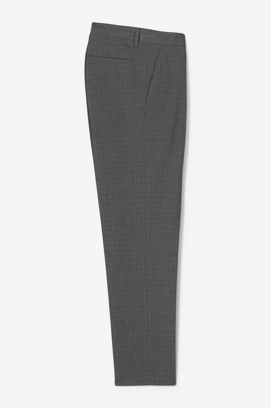 Burton Skinny Fit Grey Grid Check Suit Trousers 5