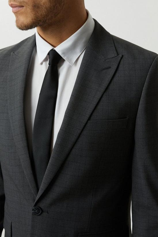 Burton Skinny Fit Grey Grid Check Suit Jacket 6