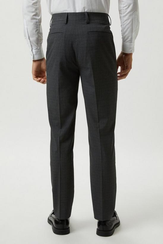 Burton Slim Fit Grey Grid Check Suit Trousers 3