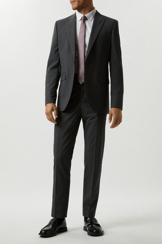 Burton Slim Fit Grey Grid Check Suit Jacket 1