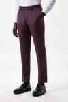 Burton Skinny Burgundy Micro Texture Suit Trousers thumbnail 1