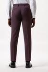 Burton Skinny Burgundy Micro Texture Suit Trousers thumbnail 3