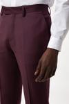 Burton Slim Fit Burgundy Micro Texture Suit Trousers thumbnail 4