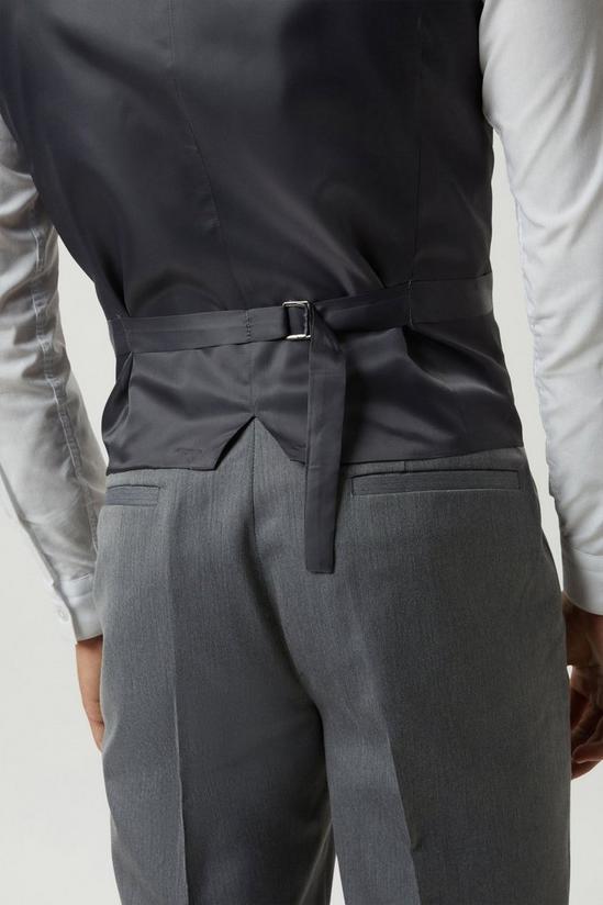 Burton Tailored Fit Grey Mini Herringbone Waistcoat 5