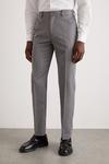 Burton Tailored Grey Mini Herringbone Suit Trousers thumbnail 2