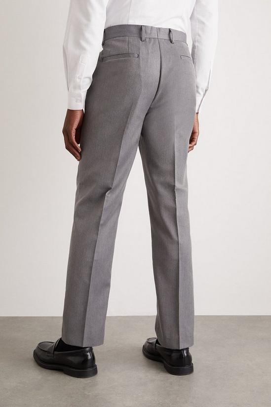 Burton Tailored Grey Mini Herringbone Suit Trousers 3