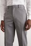 Burton Tailored Grey Mini Herringbone Suit Trousers thumbnail 4