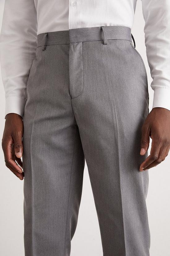 Burton Tailored Grey Mini Herringbone Suit Trousers 4