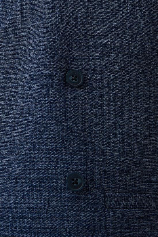 Burton Blue Semi Plain Waistcoat 5