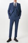 Burton Slim Fit Blue Semi Plain Suit Trousers thumbnail 1