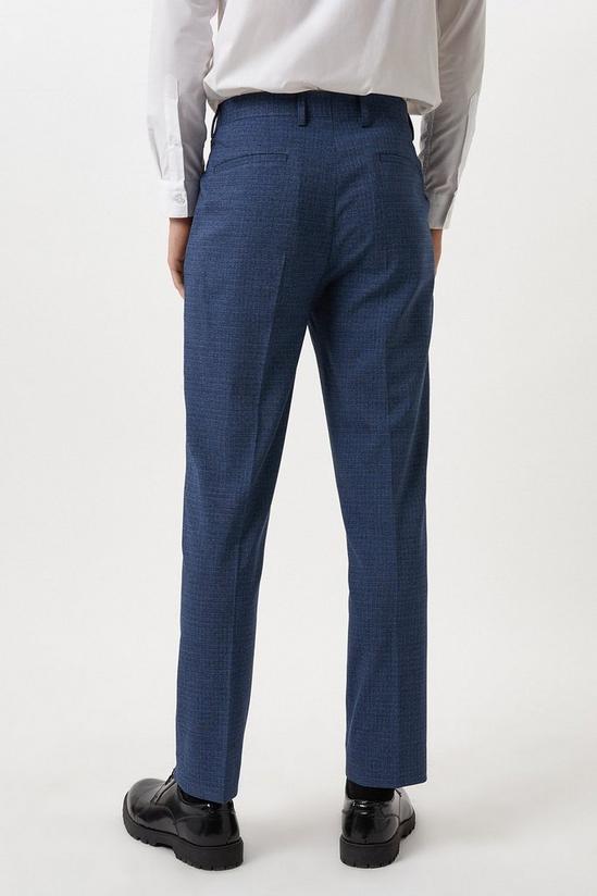 Burton Slim Fit Blue Semi Plain Suit Trousers 4