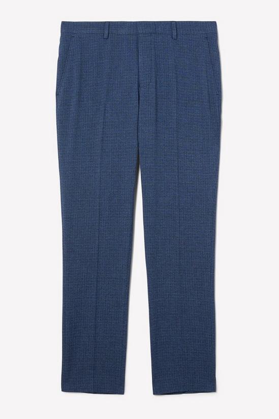 Burton Slim Fit Blue Semi Plain Suit Trousers 5