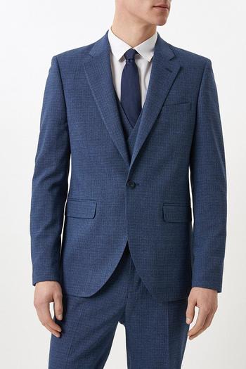 Related Product Slim Fit Blue Semi Plain Suit Jacket