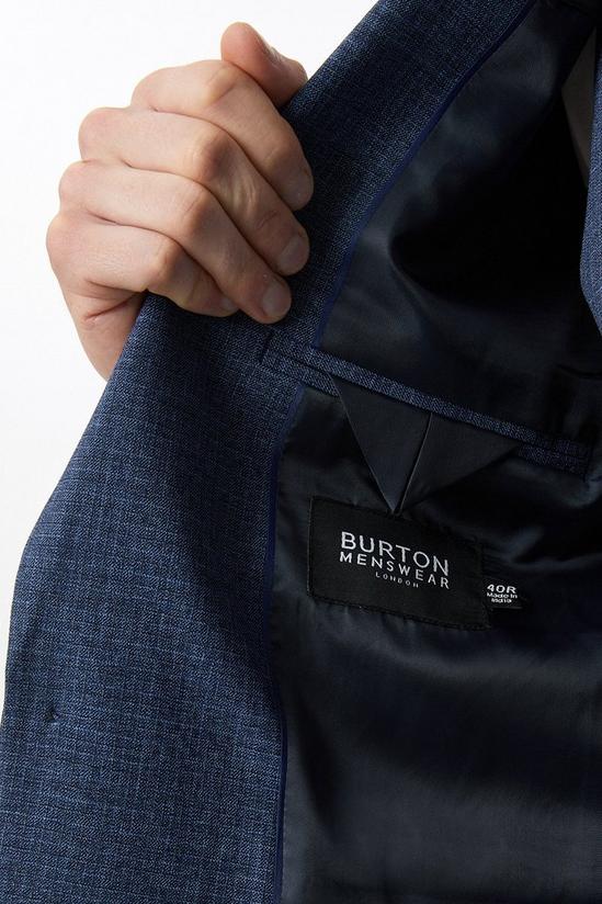 Burton Slim Fit Blue Semi Plain Suit Jacket 2