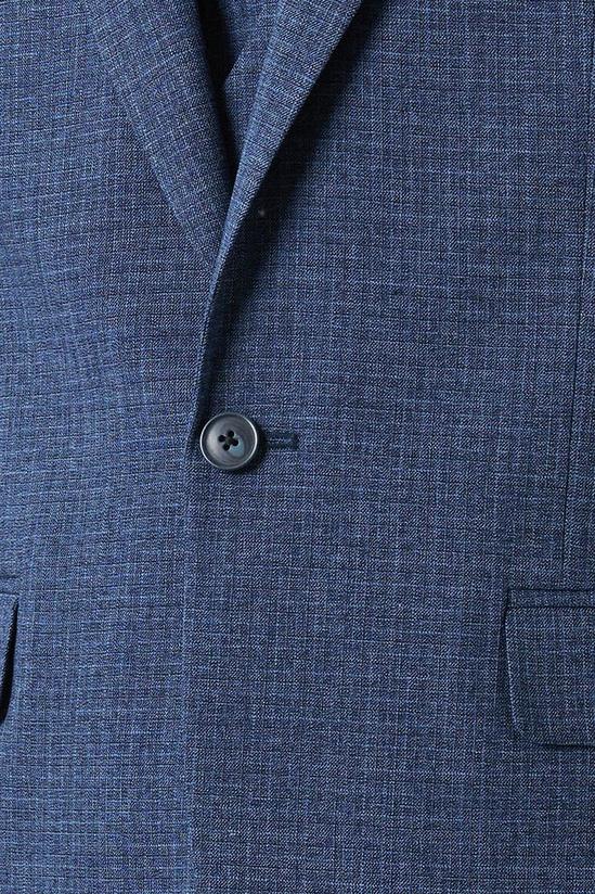 Burton Slim Fit Blue Semi Plain Suit Jacket 5