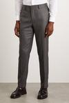 Burton Slim Charcoal Wide Self Stripe Suit Trousers thumbnail 2
