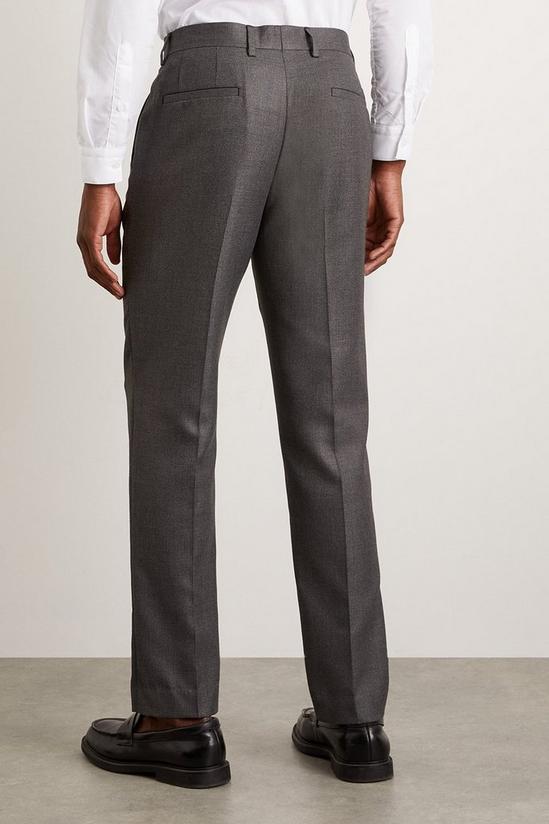 Burton Slim Charcoal Wide Self Stripe Suit Trousers 3