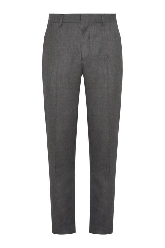 Burton Slim Charcoal Wide Self Stripe Suit Trousers 4