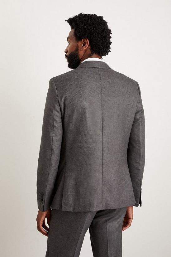 Burton Slim Charcoal Wide Self Stripe Suit Jacket 3