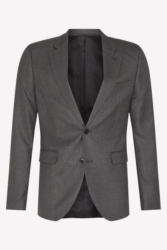 Burton Slim Charcoal Wide Self Stripe Suit Jacket 5