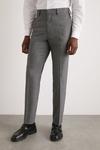 Burton Slim Fit Grey Texture Grid Check Suit Trouser thumbnail 5