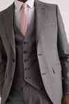 Burton Slim Fit Grey Texture Grid Check Suit Jacket thumbnail 2