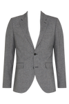 Burton Slim Fit Grey Texture Grid Check Suit Jacket thumbnail 4