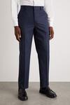 Burton Tailored Navy Small Scale Check Suit Trousers thumbnail 2