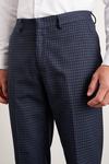 Burton Slim Fit Navy Small Scale Check Suit Trousers thumbnail 4