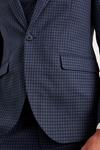 Burton Slim Fit Navy Small Scale Check Suit Jacket thumbnail 5