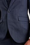 Burton Slim Fit Navy Small Scale Check Suit Jacket thumbnail 6