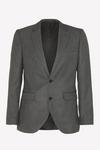 Burton Tailored Fit Charcoal Herringbone Suit Jacket thumbnail 4