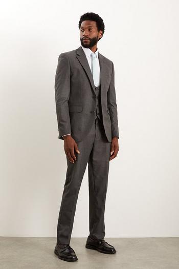 Related Product Slim Fit Charcoal Herringbone Suit Trousers