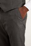 Burton Slim Fit Charcoal Herringbone Suit Trousers thumbnail 4
