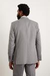 Burton Tailored Fit Grey Mini Herringbone Suit Jacket thumbnail 3