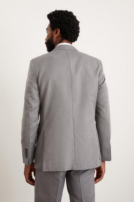 Burton Tailored Fit Grey Mini Herringbone Suit Jacket 3