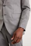 Burton Tailored Fit Grey Mini Herringbone Suit Jacket thumbnail 5