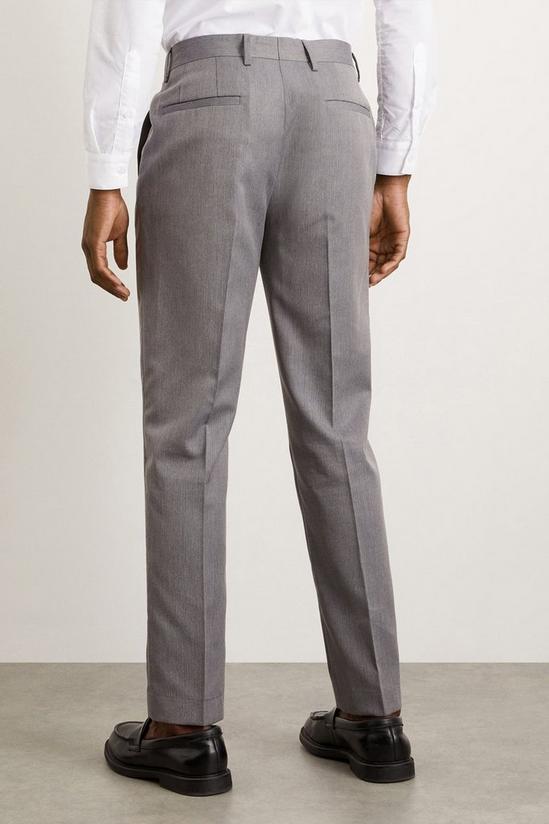 Burton Slim Fit Grey Mini Herringbone Suit Trousers 3