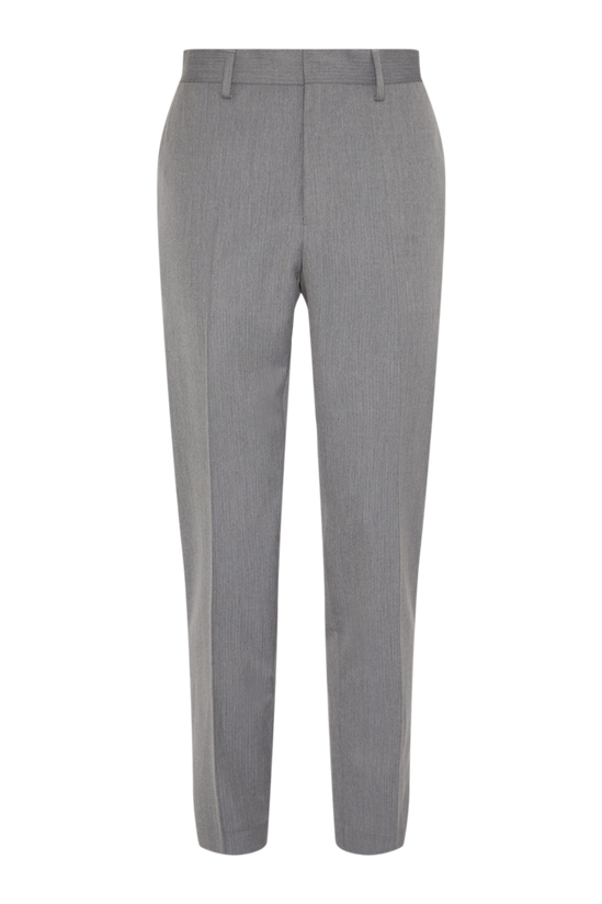 Burton Slim Fit Grey Mini Herringbone Suit Trousers 5