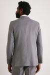 Burton Slim Fit Grey Mini Herringbone Suit Jacket thumbnail 3