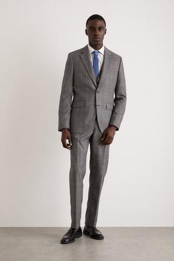Related Product Slim Grey Blue Highlight Check Suit Trousers