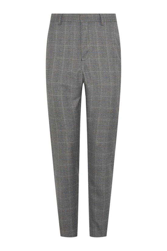 Burton Slim Grey Blue Highlight Check Suit Trousers 4