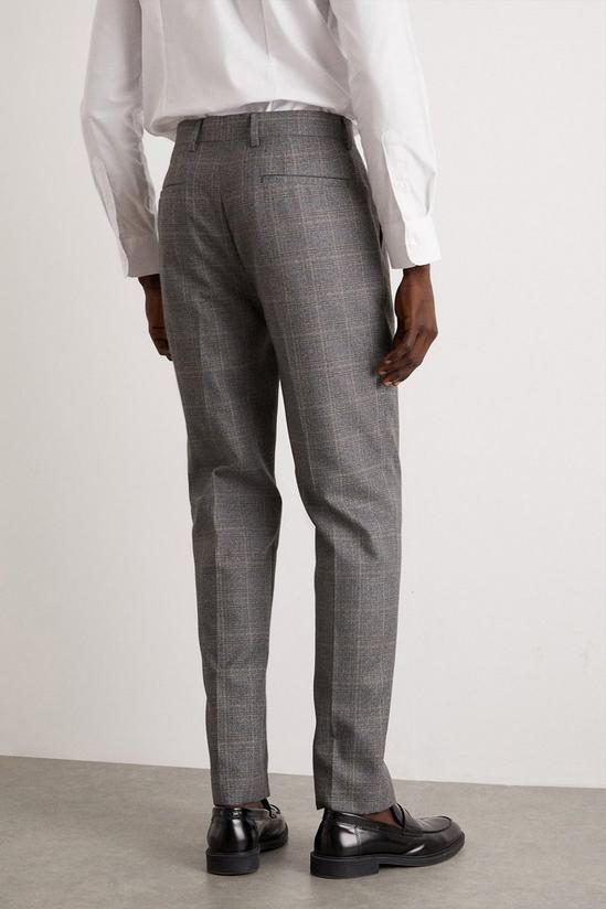 Burton Slim Grey Blue Highlight Check Suit Trousers 5