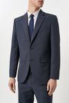 Burton Tailored Fit Navy Overcheck Suit Jacket thumbnail 1