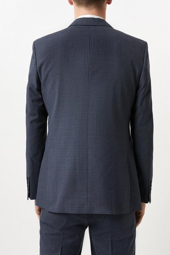 Burton Tailored Fit Navy Overcheck Suit Jacket 3