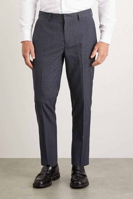 Burton Slim Fit Navy Overcheck Suit Trousers 2