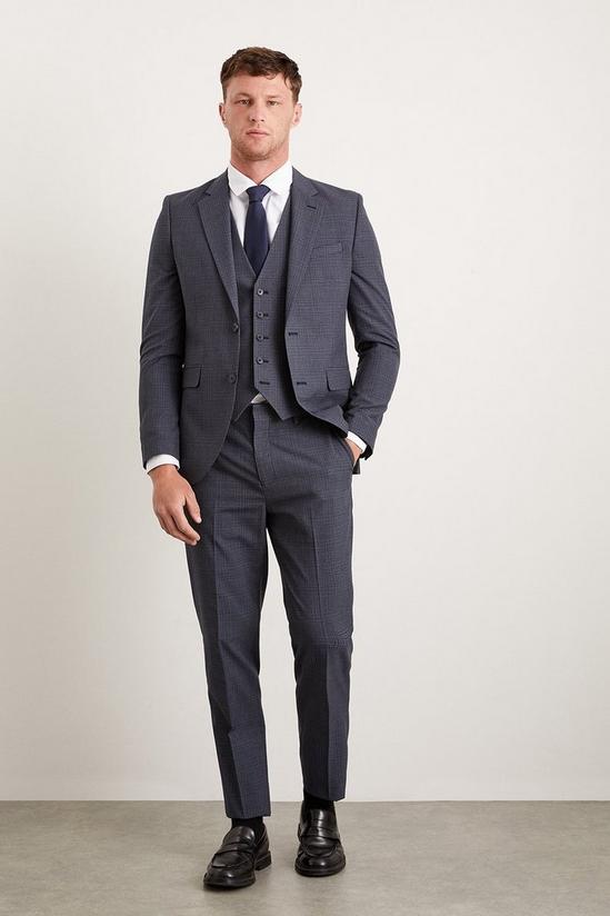 Burton Slim Fit Navy Overcheck Suit Jacket 1