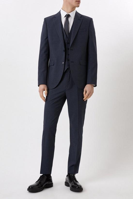Burton Slim Fit Navy Overcheck Suit Jacket 4