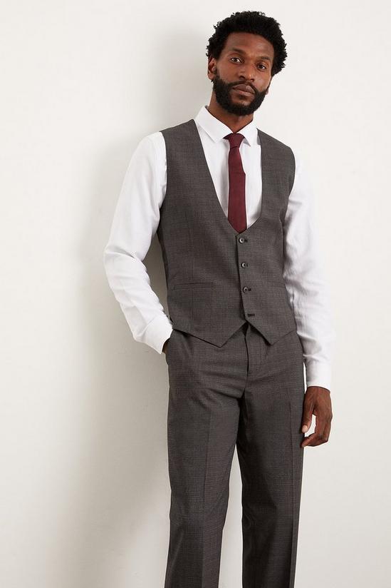 Burton Tailored Fit Semi Plain Waistcoat 1