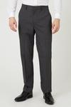 Burton Tailored Fit Charcoal Semi Plain Suit Trouser thumbnail 1